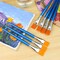 1 inch Flat Paint Brushes for Acrylic Painting,12 Pieces Large Synthetic Paint Brushes Bulk with Wooden Handle for Acrylic, Watercolor, Oil, Crafts, Face Body Art Robin